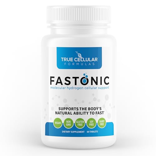 True Cellular Formulas Fastonic Molecular Hydrogen Supplement-Elite Level of H2-60 Servings (60 Tablets) Non GMO,Gluten Free,Soy Free Effortless Fasting,Improved Cognitive Function,Skin Health