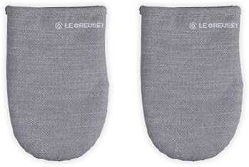 Le Creuset Set of 2 Mini Oven Mitts, 8", Charbon