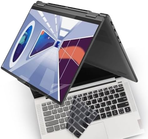 i-Tensodo 2 Pack 14 Inch Anti Glare Screen Protector for Lenovo Yoga 7 14/ Yoga 7i 14 Touch Screen With Keyboard Cover, Full Screen Coverage Eye Protection Anti Glare Filter