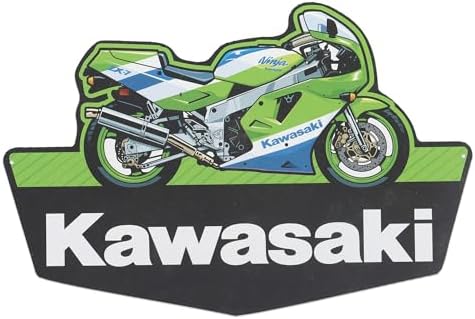 Kawasaki 1989 Ninja Motorcycle Metal Sign - Vintage Kawasaki Wall Decor for Garage or Man Cave