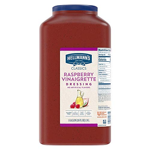 Hellmann's Classics Raspberry Vinaigrette Salad Dressing Jug Gluten Free, No Artificial Flavors or High Fructose Corn Syrup, Colors from Natural Sources, 1 gallon (Pack of 1)