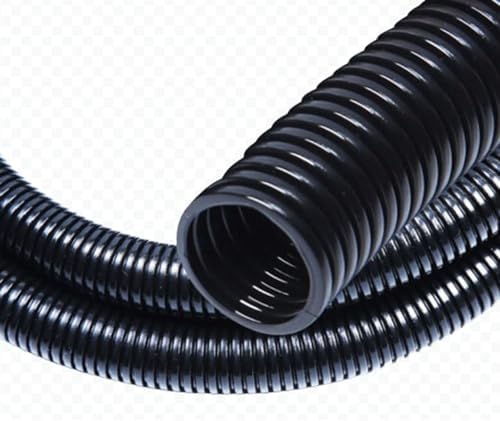 15 FT 1/2” Wire Loom Split Tubing,Dog Cat Cord Protector,Split Wire Loom Tubing Wire Conduit – Black (15FT 1/2")