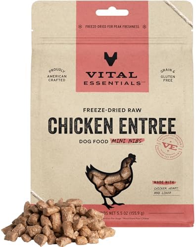 Vital Essentials® Freeze-Dried Raw Chicken Entree & Mixer Dog Food Crunchy Mini Nibs, 5.5 oz