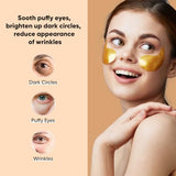 LE GUSHE Under Eye Mask & Under Eye Patches (20 Pairs) - Gold Eye Mask with Collagen & Amino Acid, Cooling Eye Care for Wrinkles, Puffy Eyes & Dark Circles, Brightening Skincare