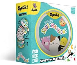 Spot It! Squishmallows | Fun Card Game for Kids and Adults | Featuring Mila The Elephant or Cailey The Pink Crab and More | Licensed Squishmallows Game