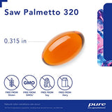 Pure Encapsulations Saw Palmetto 320 - Fatty Acids & Other Essential Nutrients to Support Metabolism & Urinary Function - with Saw Palmetto Extract - 120 Softgel Capsules