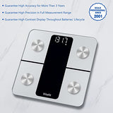 Vitafit Smart Bathroom Scale for Body Weight, FSA HSA Eligible, Weighing Professional Factory Since 2001, App Sync Digital Scales 13 Body Composition including BMI, Body Fat and Muscle, 400lb, Silver