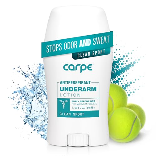 Carpe Deodorant Underarm Antiperspirant - Advanced Sweat & Odor Protection Formula - Sport Deodorant for Men & Women - Combat Excessive Sweating with Odor Control - Clean Sport Scent