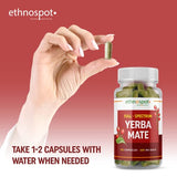 Full Spectrum Yerba Mate Capsules - Boosts Energy & Mental Focus - Supports Health & Metabolism - Enhanced Caffeine & Antioxidant Profile - All Natural - 125 Vegan Capsules