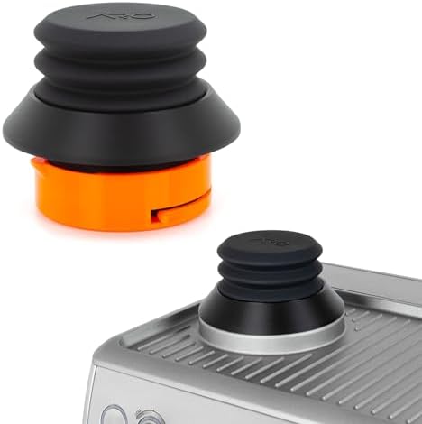 Single Dose Hopper with Silicone Bellows and Anti-Popcorning Weight | Compatible with Breville Barista Express, Pro, Touch, and Impress | Black