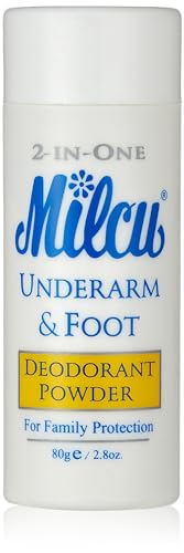 Milcu Underarm & Foot Deodorant Powder 80 grams Large Size by Milcu