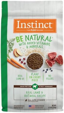 Be Natural Lamb & Oatmeal Dry Dog Food, 4.5 lb. Bag