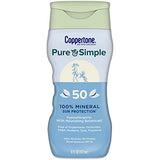 Coppertone Pure and Simple Sunscreen Lotion, SPF 50 Broad Spectrum Sunscreen with Zinc Oxide, 6 Oz, Pack of 2