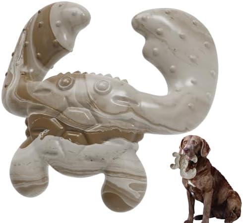 Dog Toys for Aggressive Chewers, Dog Toys for Medium Large Dogs, Tough Nylon Dog Chew Toys with Bacon Flavor, Chew Toys for Aggressive Chewers, Grey