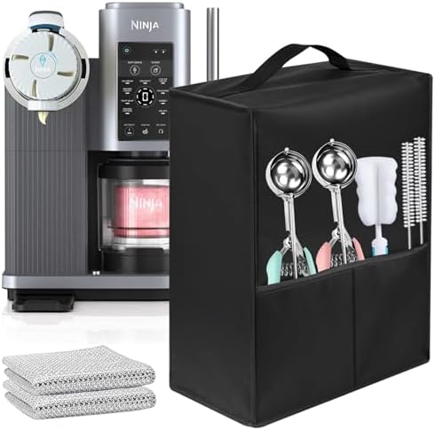 2025 New Ice Cream Machine Dust Cover, Made Of Heat-Resistant, Waterproof And Dust-Proof 600D Nylon Material, Compatible For Ninja NC701 Swirl by CREAMi Ice Cream and 16oz Soft Serve Maker. ﻿