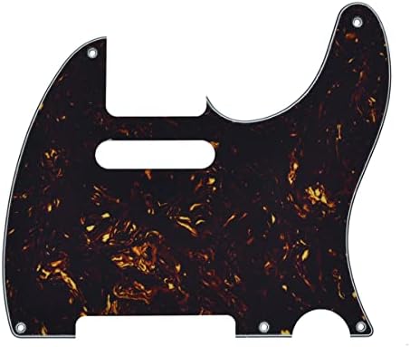 Dopro 5 Hole Vintage Tele Guitar Pickguard Scratch Plate fits USA/Mexican Fender Telecaster Dark Tortoise