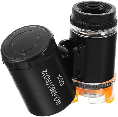iplusmile Led Digital Microscope Pocket Handheld Microscopes, 60x Zoom Magnifier Microscope with LEDs for Jewelry Coin