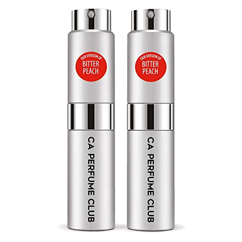 CA Perfume Impression of T. Ford Bitter Peach For Women & Men Replica Version Fragrance Dupes Concentrated Long Lasting Eau de Parfum Spray Refillable Atomizer Bottle 0.27 Fl Oz-X2