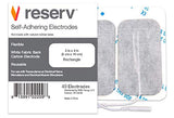 reserv 2" x 4" Premium Re-Usable Self Adhesive Electrode Pads for TENS/EMS Unit, Fabric Backed Pads with Premium Gel (White Cloth and Latex Free) (1 Pack (40 electrodes))