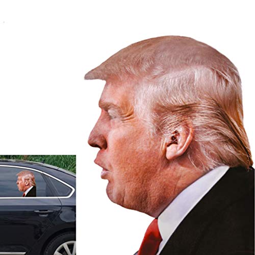 Toogod Trump Car Sticker Window Decal for Vehicles,Automotive Decals Window Cling Ride with Trump (for Left Side)