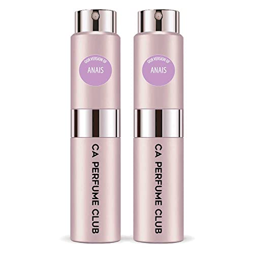 CA Perfume Impression of Anais For Women Replica Version Fragrance Dupes Concentrated Long Lasting Eau de Parfum Spray Refillable Atomizer Bottle 0.27 Fl Oz-X2
