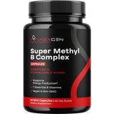 Methylated B Complex Vitamin Supplement - Bioactive Methyl B Complex with 5-MTHF Methyl Folate & B12 Methylcobalamin for Brain Heart Energy & Homocysteine Support - Super Vitamin B Complex - 60 Caps