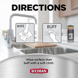 Weiman Stainless Steel Cleaner and Polish Wipes Bundle with Microfiber Cloth-Removes Fingerprints, Water Marks and Grease from Appliances - Works Great on Refrigerators, Ovens, and Grills