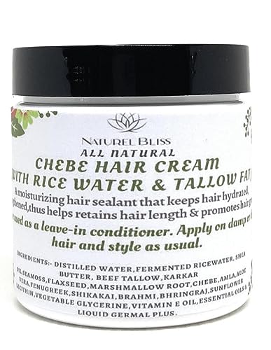 Croton Zambesicus Hair Growth Cream|Leave in Conditioner|With Fermented Rice Water & Tallow|Aloe Vera|Sea Moss (Unscented, 4 oz)