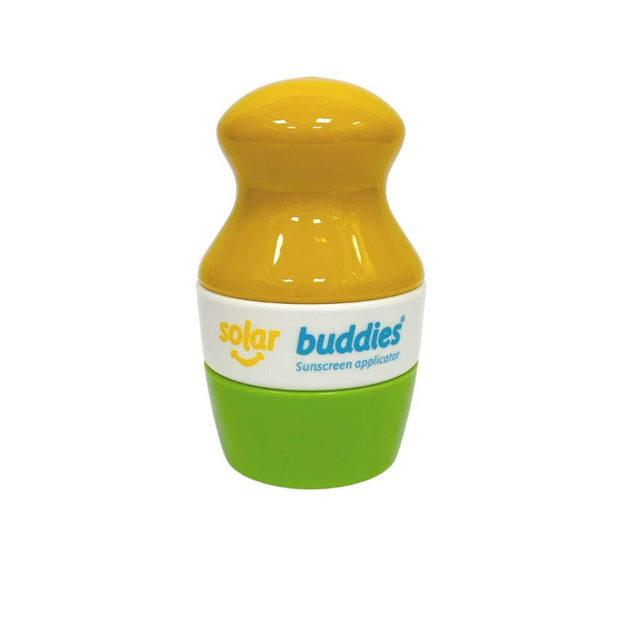 Solar Buddies Sunscreen Applicator - Single Green - BPA-Free Refillable Roll on Sponge Sunscreen, Suncream & Lotion Applicator For Kids, Adults & Families - Holds 3.4fl oz, Perfect Size for Travel