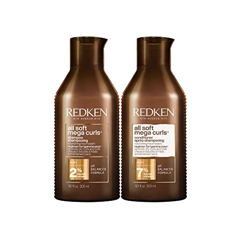 REDKEN All Soft Mega Curls Shampoo and Conditioner Set | For Extremely Dry Hair