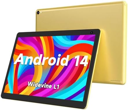 COOPERS Tablet 10 inch, Android 14 Tablet, 32GB ROM 1TB Expand Computer Tablets, Quad Core Processor 6000mAh Battery, 1280x800 IPS Touch Screen, 2+8MP Dual HD Camera, Bluetooth WiFi Tablet PC