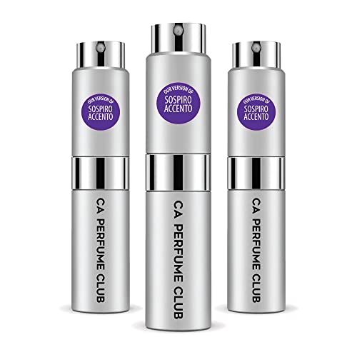 CA Perfume Club Impression of Xrjf Sospiro Accento For Women & Men Replica Version Fragrance Dupes Concentrated Long Lasting Eau de Parfum Spray Refillable Atomizer Bottle 0.27 Fl Oz-X3