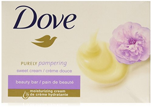 Dove Purely Pampering Beauty Bar, Sweet Cream & Peony, 4 oz bars, 6 ea (Pack of 3)