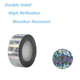 Bird Scare Ribbon Double Sided Holographic Reflective Ribbon Tape to Keep Away Woodpecker, Pigeon, Hawks, Grackles Bird (0.9in x 260ft)