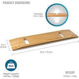 DMI Transfer Board and Slide Board, FSA Eligible, Made of Heavy-Duty Wood for Patient, Senior and Handicap Move Assist and Slide Transfers, Holds up to 440 Pounds, 2 Cut out Handles, 30 x 8 x 1