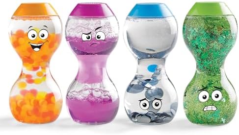 hand2mind Express Your Feelings Sensory Bottles- Secondary Emotions, Toddler Sensory Toys, Quiet Fidget Toys, Play Therapy Toys, Calm Down Corner Supplies, Calming Corner, Social Emotional Learning