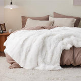 Bedsure Soft White King Size Blanket for Bed, Fluffy Fuzzy Large King Blanket for Winter, Cozy Plush Sherpa Fleece Faux Fur Blanket, Thick Warm Christmas Blanket Gifts for Women, Men, 108x90