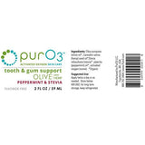 PurO3 Tooth and Gum Support (Peppermint & Stevia) - Ozonated Oil for Teeth