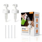 AIEVE Pack of 2 Dosing Pump Syrup Compatible with SodaStream Crystal 2.0 Duo and SodaStream Syrup, Syrup Dispenser Dispenser Pump Dispenser Replacement (Includes 2 Dosing Pumps and 4 Hoses)