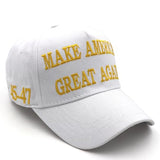 Trump Hat 2024 MAGA Hat Make America Great Again Hat Donald Trump Merchandise Embroidered Adjustable Baseball Cap White