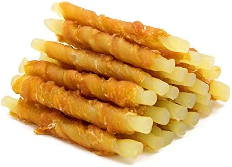 Jungle Calling Rawhide Free Treats for Dogs, Chicken Wrapped Cod Sticks Dog Treats, Soft Chewy Treats for Training Rewards, 10.6 oz (Chicken)