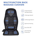 Sotion Massage Seat Cushion with Heat, Back Massager with 10 Vibration Motors, Massage Chair Pad for Back Pain Relief, Chair Massager for Office, Home Use, Seat Massager for Gift