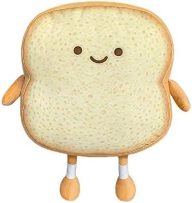 Toast Bread Pillow Funny Food Plush Toy Pillows Small Cute Stuffed Plush Sofa Pillow (Toast Bread,Golden)
