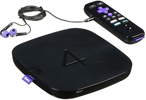 Roku 4 | HD and 4K UHD Streaming Media Player with Enhanced Remote (Voice Search, Lost Remote Finder, and Headphone), Quad-Core Processor, Dual-Band Wi-Fi, Ethernet, and USB Port