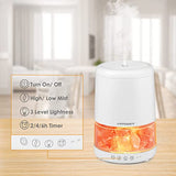 URPOWER 2-in-1 Ultrasonic Essential Oil Diffusers 230ML & Himalayan Salt Lamp Aromatherapy Diffuser Cool Mist Humidifier with 3 Brightness 100% Himalayan Pure Salt Rock Lamp for Home Office Yoga