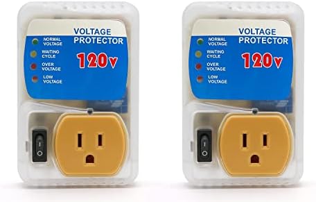 [ETL Listed] BSEED Electronic Surge Protector for Home Appliance,Voltage Protector Suit for Refrigerators and Freezers, Voltage Brownout Outlet 120V 15A,1800Watts(2 Pack)