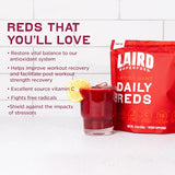 Laird Superfood Antioxident Daily Reds Powder, Free Radical Fighting Blend, Vitamin C, Manganese, 2 Servings of Fruits and Vegetables Per Serving, 14.8oz Bag (30 Servings)
