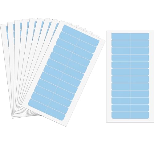 120 Pieces Hair Extension Tape Tabs, Double Sided Replacement Tape Adhesive for Hair Extensions Wigs Supplies (Blue)