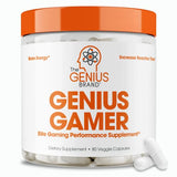 Genius Gamer, Gaming Focus Supplement, 80 Pills - Elite Nootropic Performance Booster - Boost Brain & Mental Clarity, Reaction Time & Concentration - Blue Light Support with Lutemax