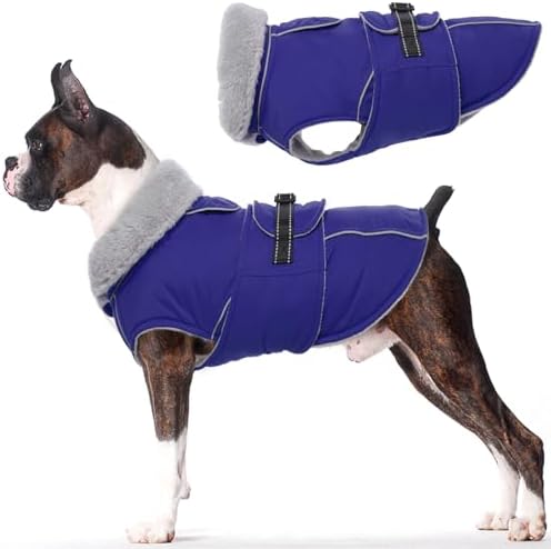 Lelepet Warm Dog Coat Reflective Dog Fleece Vest Waterproof Dog Jacket Windproof Dog Winter Coat Dog Cold Weather Coats with Adjustable Buckle Small Dog Coat Dog Snowsuit Dog Coat for Small Dogs, S